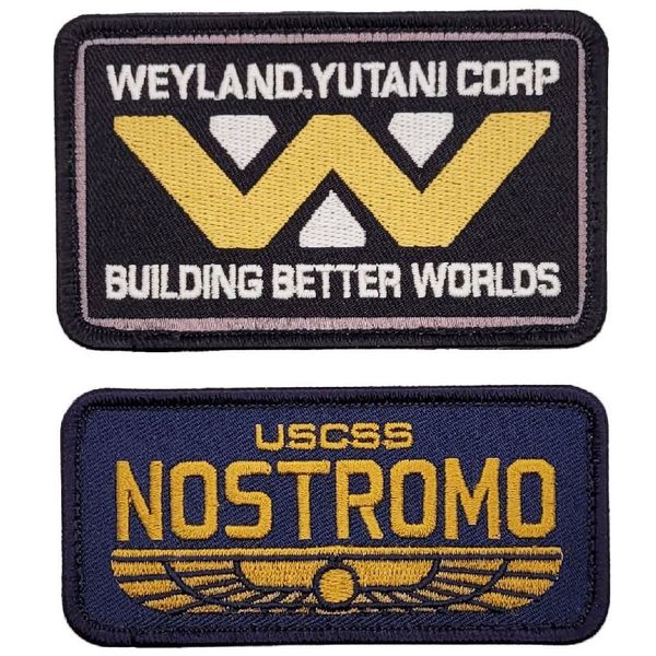 Weyland Yutani Nostromo U.S.C.S.S Alien Patch [2PC Bundle-Hook Fastener-MLY7,Y8]