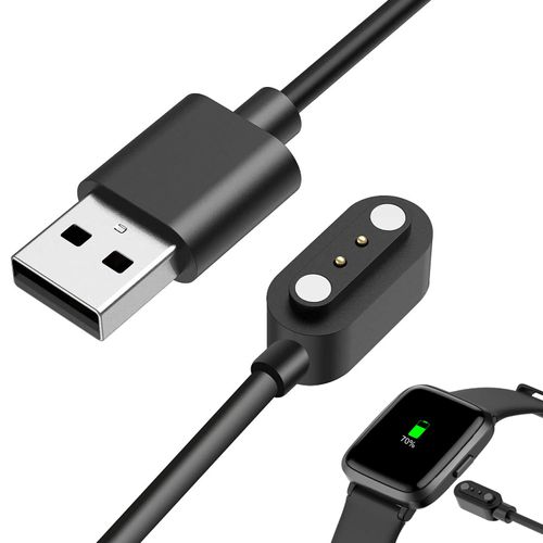 Smart Watch Charger Magnetic Compatible with YAMAY Willful Letsfit Letscom, Magnetic USB Charging Cable for Umidigi Uwatch 3S 3 2 2S Urun smartwatch (Black)