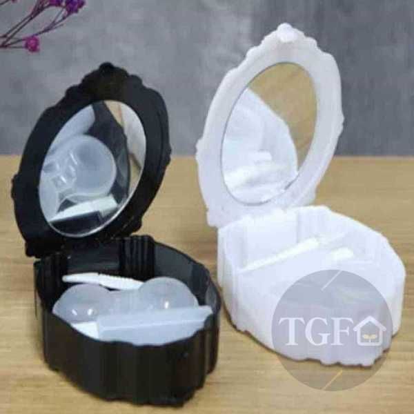 Tea Home Rose Lens Case Black Lens Storage