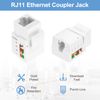MECCANIXITY 10 Pack RJ45 Cat 6 Ethernet Jack, Cat6 Coupler Connector Adapter Network Insert for Cat6 Cable, White