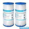 2 Pack 20 Micron 10" x 4.5" Washable Pleated Sediment Water Filter Replacement