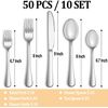 Flatware Set Stainless Steel Silverware Cutlery Tableware 50 Piece Service for 1