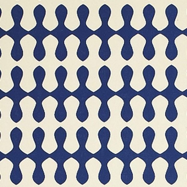Gift Wrap - Wave - Cream/Blue