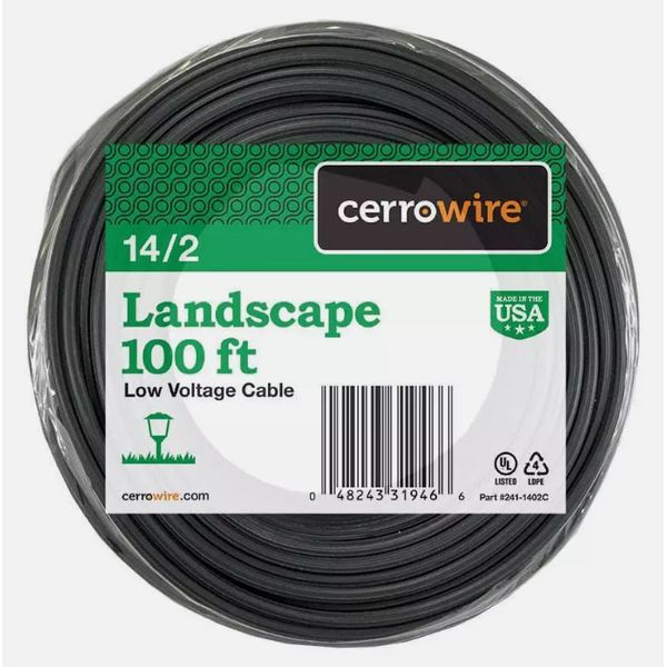 Cerrowire 14-Gauge 100 ft. Stranded Low-Voltage Landscape Lighting Wire Jacketed