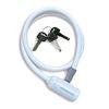 Bicycle Key Mini Dimple Wire Lock 23.6 inches (60 cm), White 43964