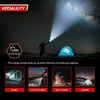 1x Axefury Rechargeable Magnetic Flashlight 1300 Lumens Tactical LED Flashlight