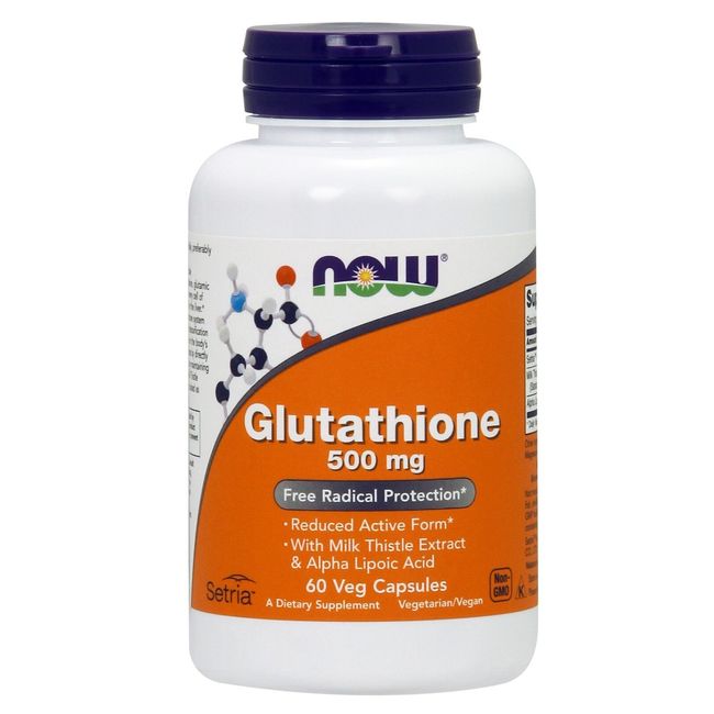 NOW Foods Glutathione, 500 mg, 60 Veg Capsules