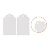 Box.it.pack.it Kraft Paper Gift Tags, White, Scallop 5x3 cm, 100 Pack with String
