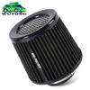 3" 76mm Dry Air Filter Cold Air Intake Cone Replacement High Flow Inlet BLACK