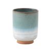 Keyuka Hagi Ware Tea Cup, Sunset, Green
