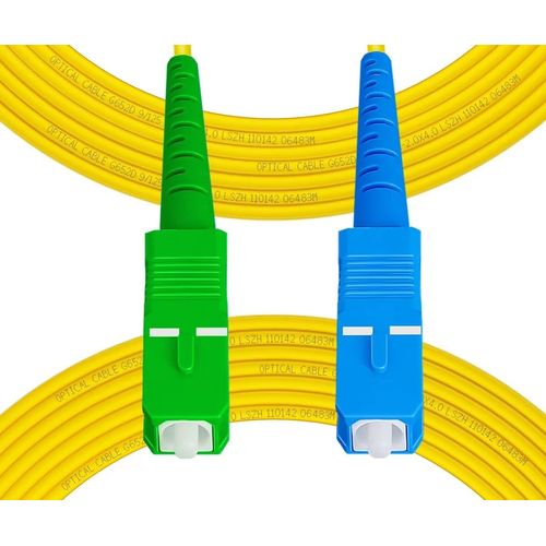 Fibergaga-30m(98ft) OS2 SC/UPC to SC/APC Fiber Patch Cable Single Mode, Simplex, Length Option: 0.5M(1.6ft)-50m(164ft) 9/125µm 2.0mm Diameter Fiber Optic Cable, OS1/OS2 Compatible