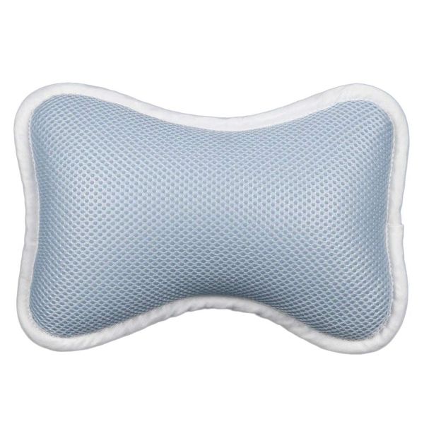 SUPVOX Bath Pillow Bathtub Spa Pillow with Non Slip Suction Cups for Bathtub Bathroom Spa Cushion Head Neck Back Support (Blue)