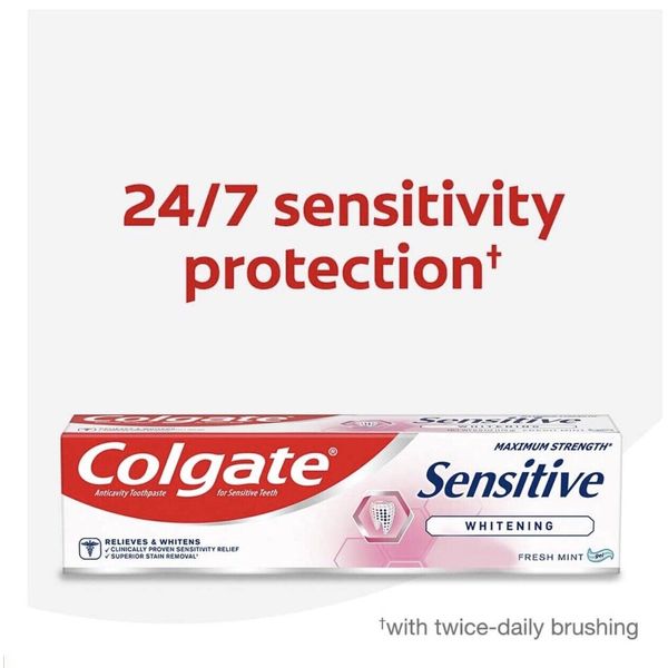 Colgate Whitening Toothpaste x Sensitive Teeth Enamel Repair& Cavity Gel Min 6oz