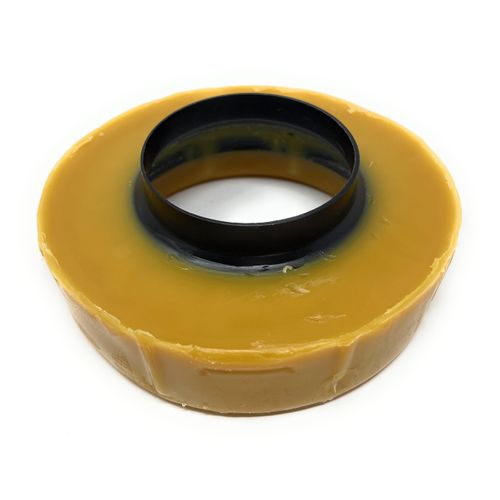 Wax Toilet Bowl Gasket with Flange, for 3-Inch and 4-Inch Waste Lines (Standard)
