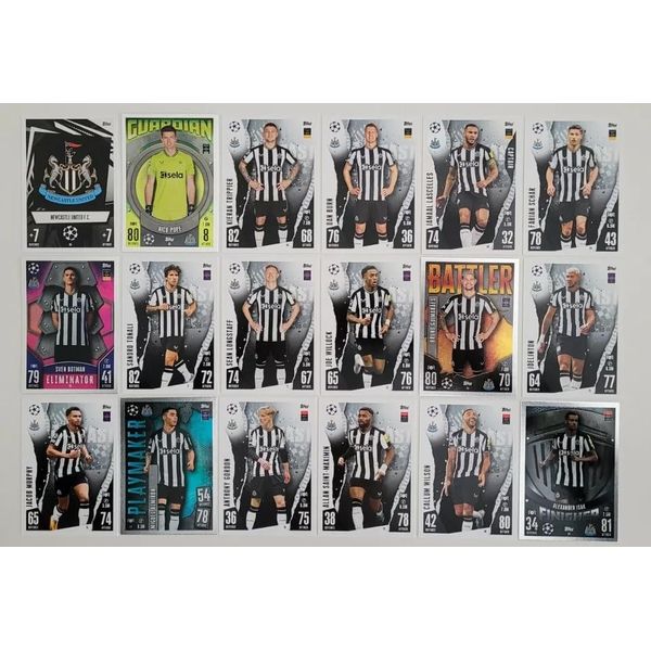 Match Attax 2023 2024 Newcastle Full Base Card Set