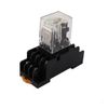 Sourcingmap HH54P DC 24V Coil Volt Motor Control 4NO 4NC Power Relay w Base Socket