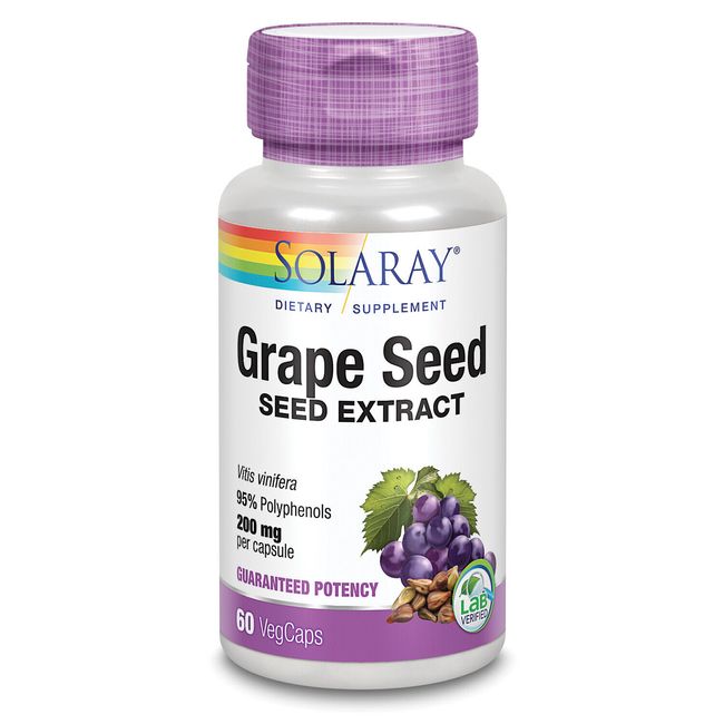 Solaray Grape Seed Extract 200 mg Plus Bioflavonoid Complex | 60 VegCaps