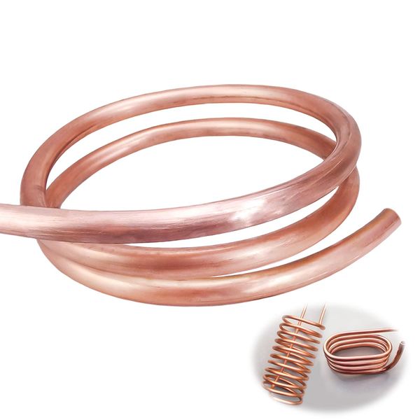 XIFOWE 99.9% Copper Tube 1/4" OD x 3/16" ID 5 Ft, Tube Wall: 1/32", Refrigeration Seamless Round T2 Pure Copper Tubes, Soft Coil Copper Tubing, Used In Refrigerators, Air conditioners, DIY projects...