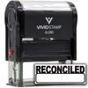 Basic Reconciled Self Inking Rubber Stamp (Black Ink) - Q-200