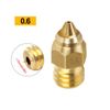 10 Pieces Printer Nozzles 3D Printer Brass Nozzles, Suitable for 3D Printers