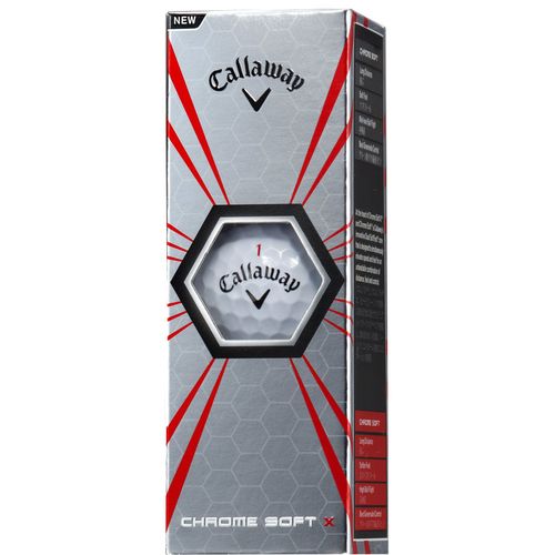 Callaway Golf Balls CHROME SOFT X 1 Dozen (Pack of 12) 2017 White