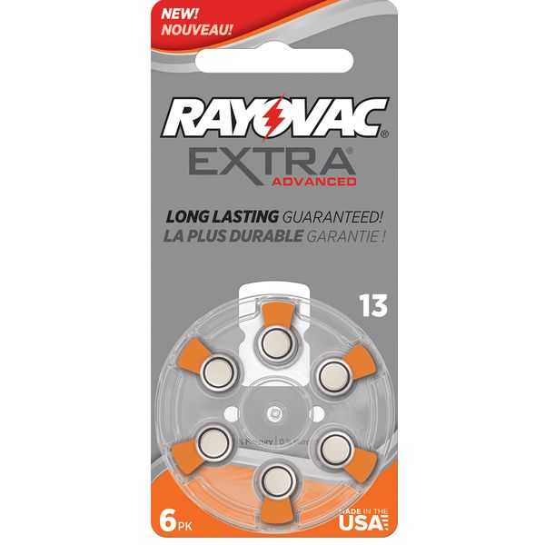 Rayovac Extra Advanced Mercury Free Hearing Aid Batteries Size 13 + Battery Holder Keychain Kit (40 Batteries)