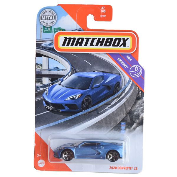 Hot Wheels Matchbox 2020 Corvette C8, Highway 47/100 [Blue]
