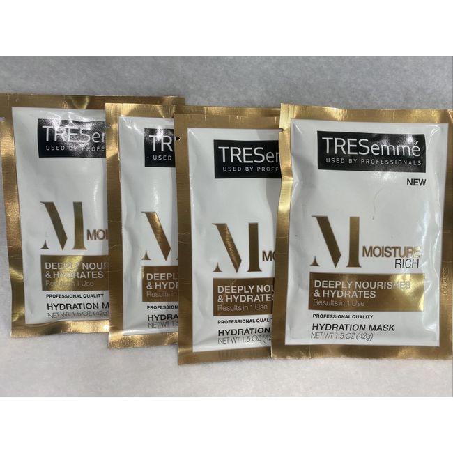 Lot Of 4 TRESemme Moisture Rich Hydration Mask - 1.5 oz (42 g)