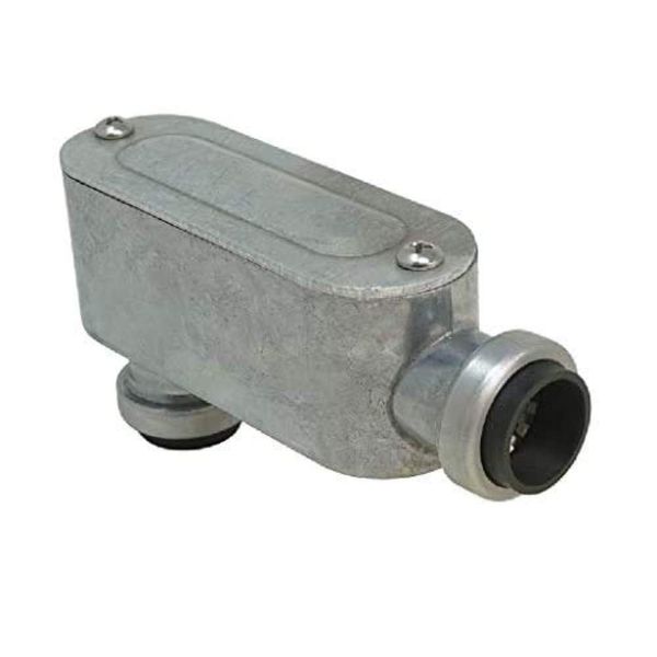 Southwire E-LB-100 1" Push Install Type EMT LB Conduit Body, Gray