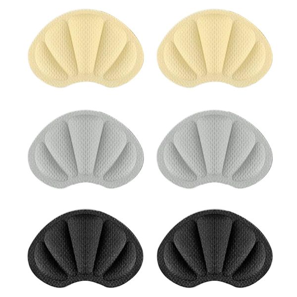 Alnicov 3 Pairs Heel Pads, Heel Cushion Inserts, Self-Adhesive Heel Cushion, Anti-Slip Shoe Pads, Heel Grips with Strong Sticky Backing for Loose Shoes Too Big Ladies Women Men