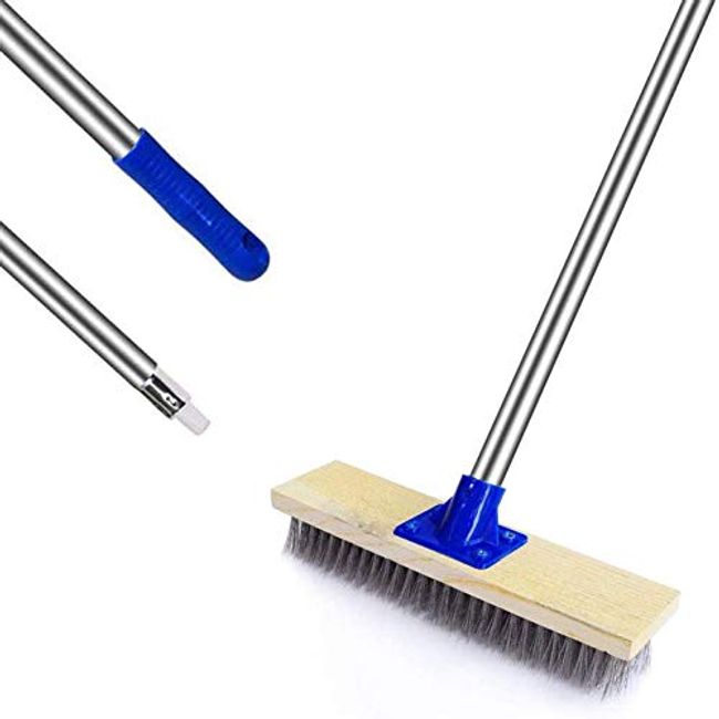 Professional Pool and Deck Scrub Brush with Handle