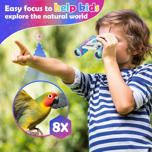 USCAMEL Binoculars for Kids, 8×21 Small Binoculars Adults, Waterproof Compact Binocular For Bird Watching, Travel, Camping, Hunting