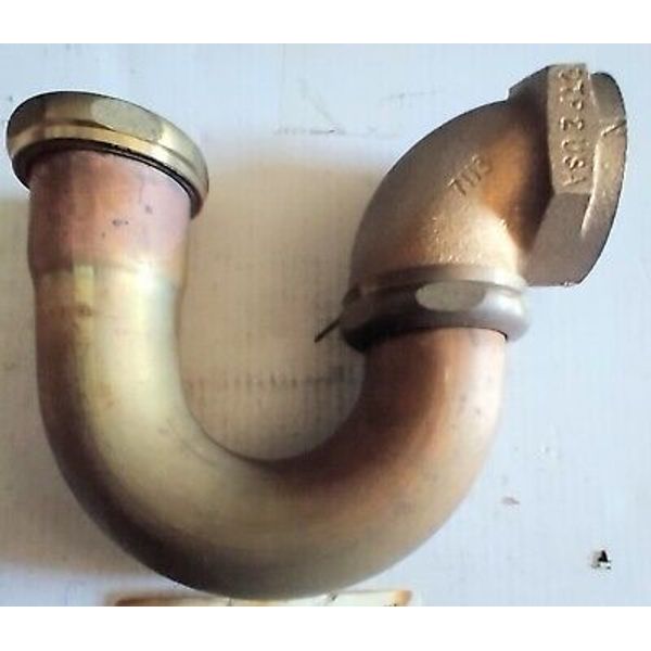 LA Code 1-1/2” Unfinished Cast Brass Sink Drain P-Trap