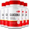 (5 Pack) Gluconix Advanced Blood Sugar Support Capsules, Blood Circulation Pills