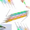 5pcs 1 Set 2-Way Dotting Pen Marbleizing Tool Nail Art Design Dot Paint Tools US