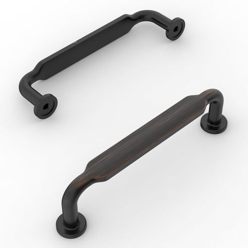 Amerdeco 10 Pack Oil Rubbed Bronze Cabinet Pulls 3-3/4 Inch(96mm) Hole Centers Kitchen Cabinet Handles Solid Zinc Alloy Cabinet Hardware Drawer Pulls ZH0051