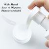 Travel Pots with Lids 2PCS 50ml Travel Containers for Toiletries and 1 Mini Spatula, Refillable Cosmetic Sample Jars for Creams Lotion Nail Art Glitter Jewelleries, White