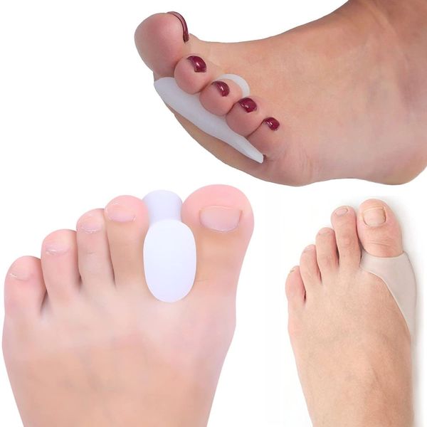 PEDIMEND (3 in 1 Pack) Silicone Gel Toe Correctors Pack (3PAIRS - 6PCS) - Toe Separator - Big Toe Bunion Straightener - Toe Straightener - for Soft Corns - Bunion Treatment – Unisex - Foot Care