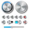 uxcell® Momentary Metal Push Button Switch 16mm Mounting Dia 2A SPST 1NO 2 Terminals