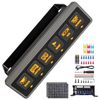 Wireless 6 Gang Switch Panel, LED Light Bar Switch Panel Remote Control Box, USA