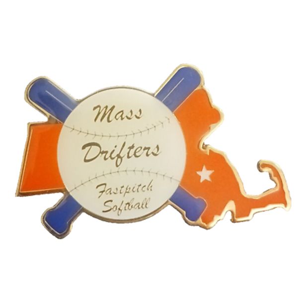 Vintage Mass Drifters Girls Fastpitch Softball Pin Size: 2.50" x 1.50"