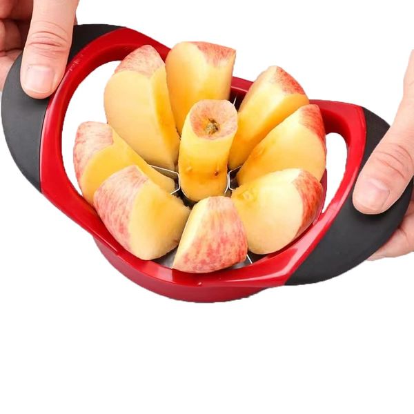 Apple Corer and Slicer- Fruit Cutter - Apple Divider - Wedger - Stainless Steel Slicer for Fruits - Vegetables- Ergonomic Handle- Easy Grip- 8 Sharp Blade & Slices