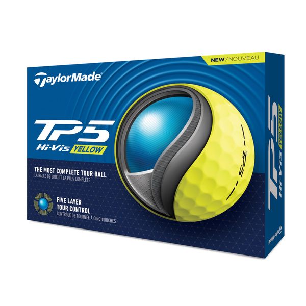 TaylorMade TM24 TP5 Golf Balls 12 Ball Pack Yellow