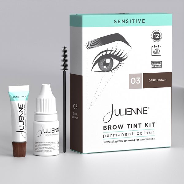 Julienne Brow Tint Kit Sensitive - Dark Brown