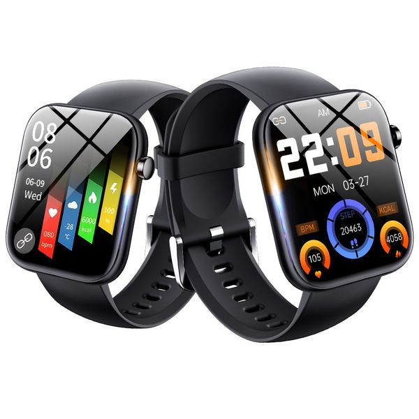Wapik Bluetooth Smartwatch X3 1.85 inch Korean Version iPhone Android Phone Compatible, Black