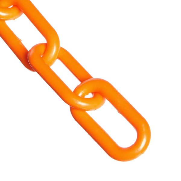 Mr. Chain Plastic Barrier Chain, Safety Orange, 1.5-Inch Link Diameter, 100-Foot Length (30012-100)