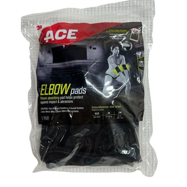 ACE 3M Elbow Pads 908002 One Size Volleyball sports Pad Black