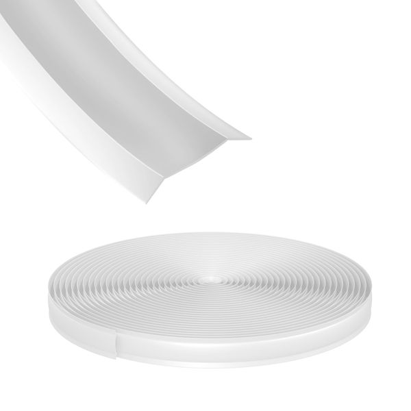 RV Trim molding Screw Cover,1 inch Wide White Vinyl RV Trim for RV Campers and Travel Trailers(50 FT)