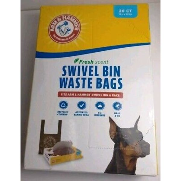 Arm and Hammer Heavy Duty Pet Waste Bags for Swivel Bin 20 Ct