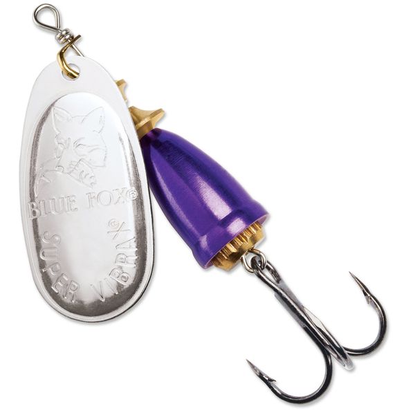 Blue Fox Classic Vibrax 04 Plated 3/8 (Silver/Purple, Size- 4)